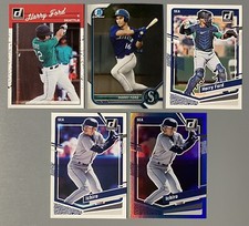5- 2023 Donruss Ichiro Suzuki Blue Holo Foil/Base, Harry Ford 2022 Bowman Chrome