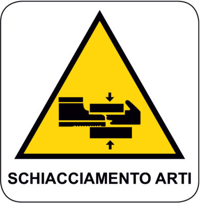 Rotolo Da 250 Pittogrammi Adesivi PERICOLO SCHIACCIAMENTO NPS1116 - Foto 4