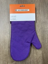 "Ultra Violet" LE CREUSET 100% Cotton Canvas 14" Oven Mitt Pot Holder NWT Fabric