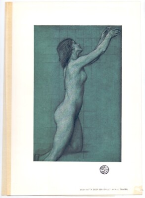 1902 Herbert James Draper nude study Akt Studie for A Deep Sea Idyll