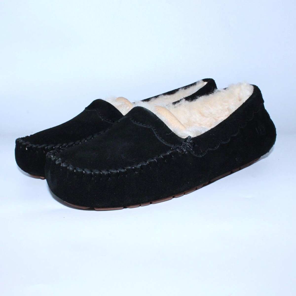 UGG /SCALLOPED MOC モカシン UGG SCALLOPED MOC Black Slipper Moccasin - Women's Size 6 (1118841