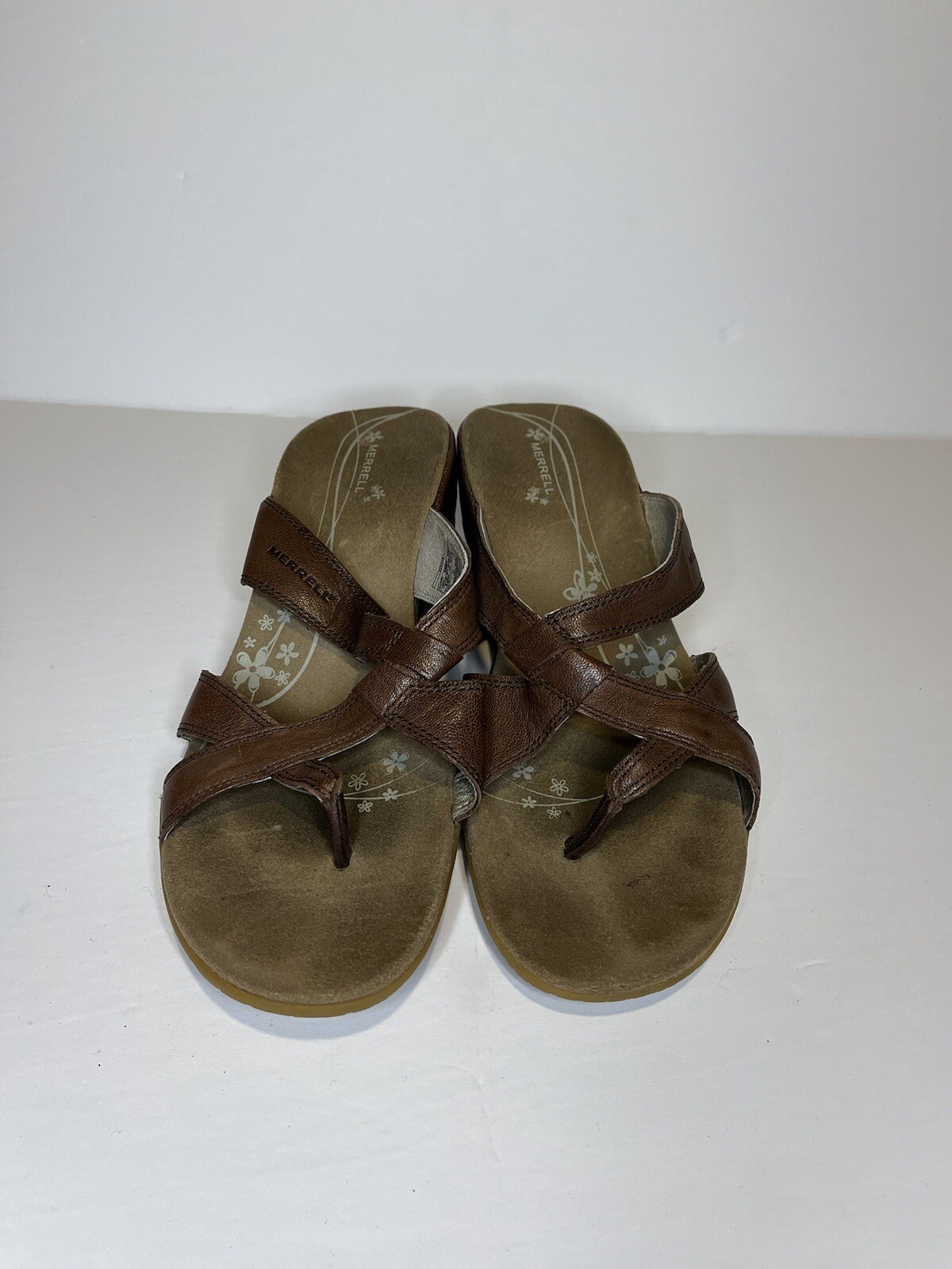 Merrell Sandali Donna 8 Alyssum Slide J46270 Marroni Pelle
