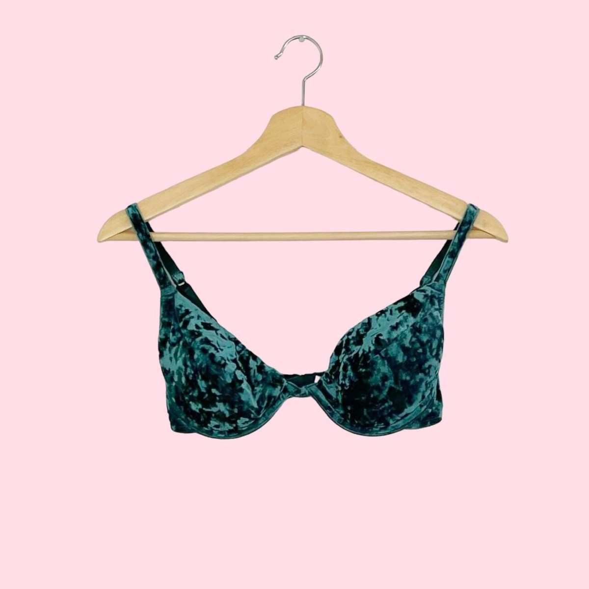 Vintage 90s Victoria's Secret Bra Green Velvet 36C | eBay