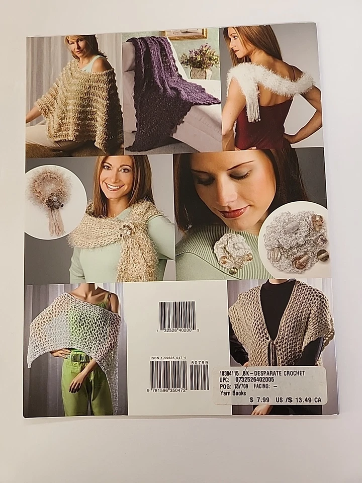 DESPERATE CROCHET 9 FUN & EASY DESIGNS PONCHO/SHRUG/MORE!!! Book - Image 2 of 2