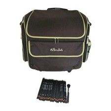 The Paper Studio Rolling Tote Scrapbook Art Craft Storage Organizer Luggage Bag