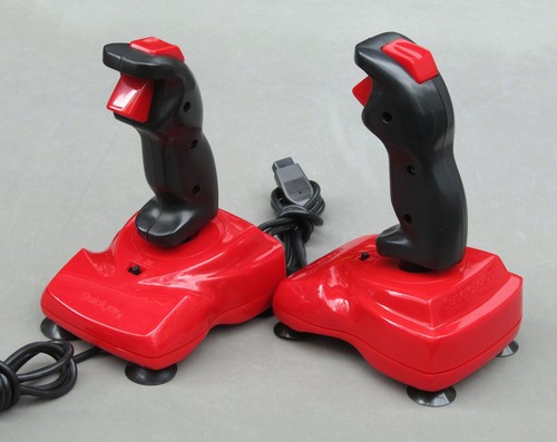 2x QuickJoy III Supercharger Joystick - C64 Amiga Atari CPC - Mikroschalter !