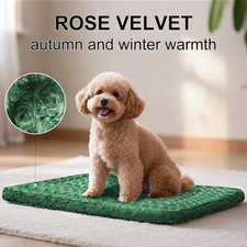 Dog Crate Bed Pad   Reversible Fleece Mat for Small, Medium, Large Dogs   Sof...