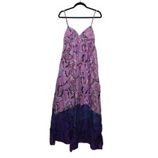 Vintage y2k 90s 00s Cami Tank Spaghetti Strap Maxi Dress Purple Boho Nature