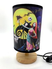 Jack and Sally Table Lamp Bedside Night Light Wood Base Room Decoration or Gr...