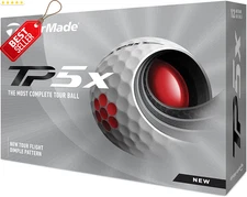 TaylorMade TP5 TP5X Golf Balls Distance Control White Yellow Pix Premium US