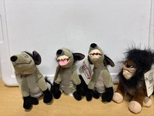 Lion King Disney Beanie Scar Shenzi Banzai And Ed Plush Bean Bag New With Tags