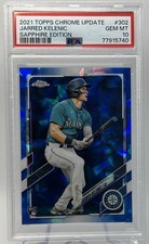 2021 Topps Chrome Sapphire JARRED KELENIC #302 PSA 10 GEM MT RC Rookie