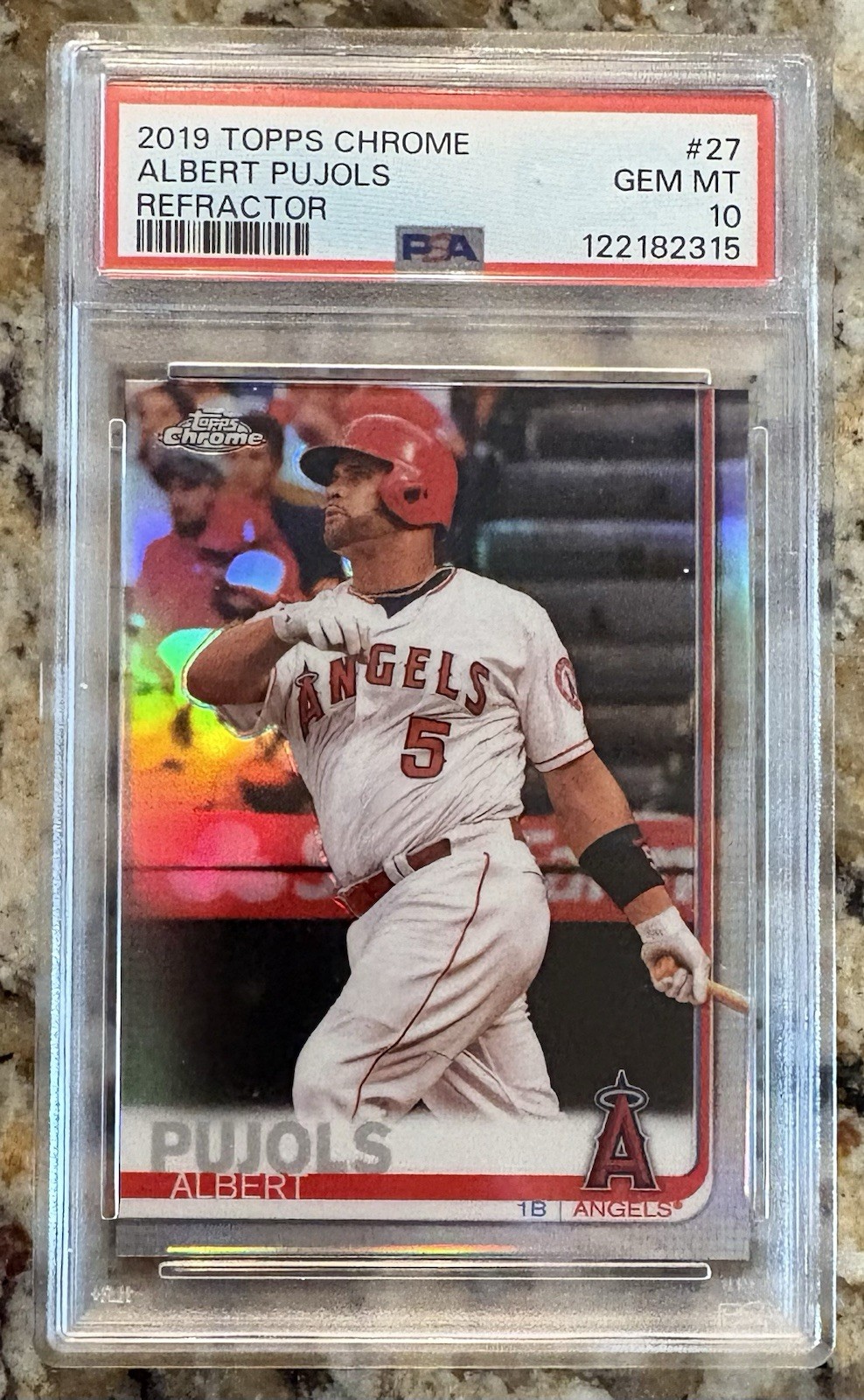 2019 Topps Chrome #27 Albert Pujols Refractor PSA 10