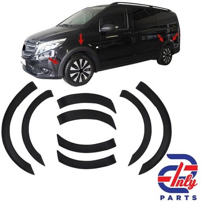 8 TLG Radlauf Fender Kotflügel Radlaufschutz ABS für Mercedes Vito W447 ab 2014