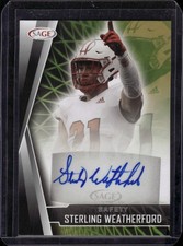 2022 SAGE Autographs Black #A-SW Sterling Weatherford Auto