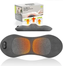 Smooth Triple Fusion 3-in-1 Back Massager Lumbar Pillow with Heat, Vibration & T