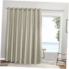 Curtains Sateen Twill Woven Room Darkening 100"W x 96"L Pack of 1 Linen