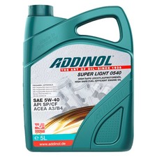 Motor&ouml;l &Ouml;l ADDINOL 5W-40 Super Light 0540 5 Liter f&uuml;r Audi BMW Citroen Fiat Ford