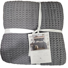 Levtex Home Mills Waffle Quilt Set Full/Queen Charcoal Color