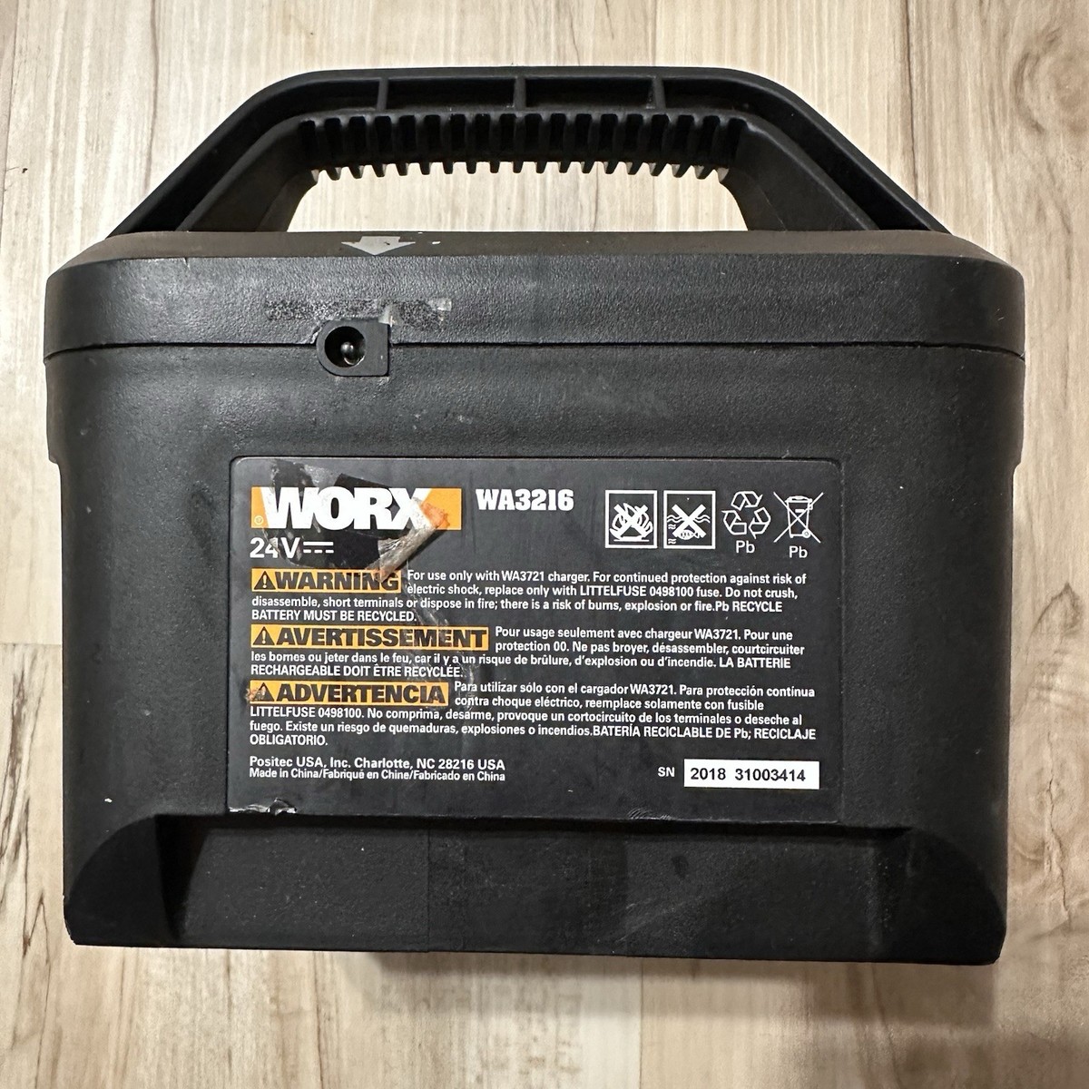 OEM WORX 24 Volt Rechargeable Battery WA3216 High Capacity Mower