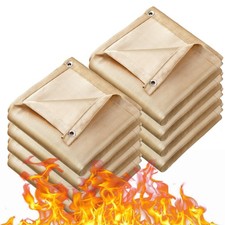 8 Pack Fiberglass Fireproof Welding Blanket Bulk 4 x 6 ft 800 GSM Heavy Duty ...