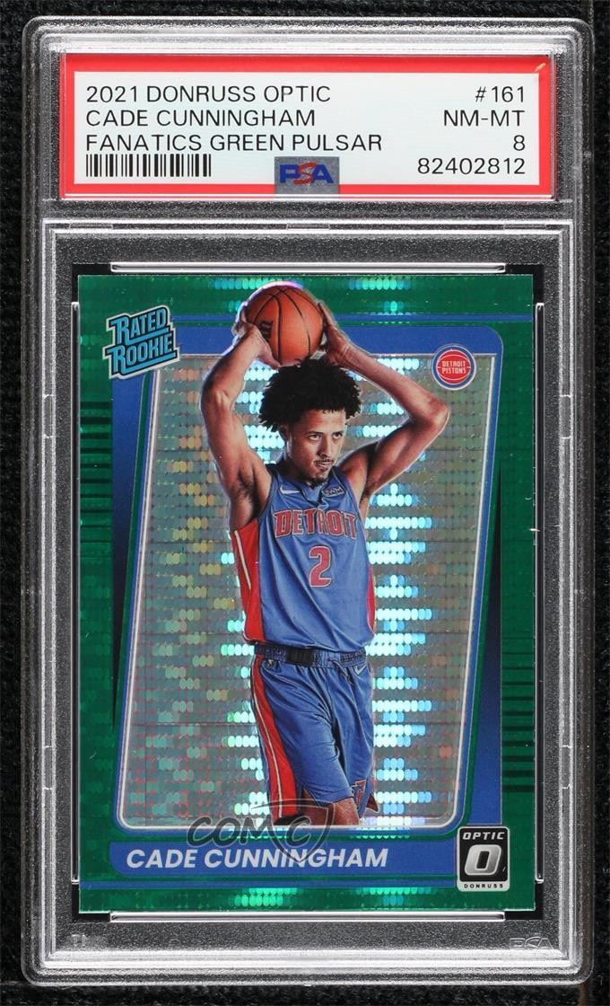 2021 Donruss Optic Fanatics Box Set Green Pulsar Prizm Cade Cunningham #161 0a21
