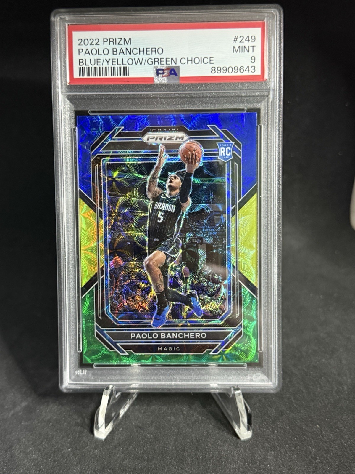 2022 Panini Prizm #249 Paolo Banchero Blue Yellow Green Scope Rookie RC