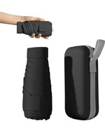 Mini Folding Travel Umbrella, Windproof Strong, UV Protection, 6 Ribs, Pocket