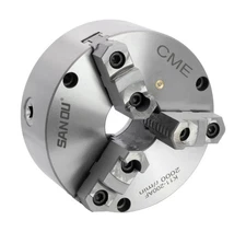 CME 8" 3-Jaw Self-Centering (Scroll) Lathe Chuck, Front Mount, Two-Piece Reve...