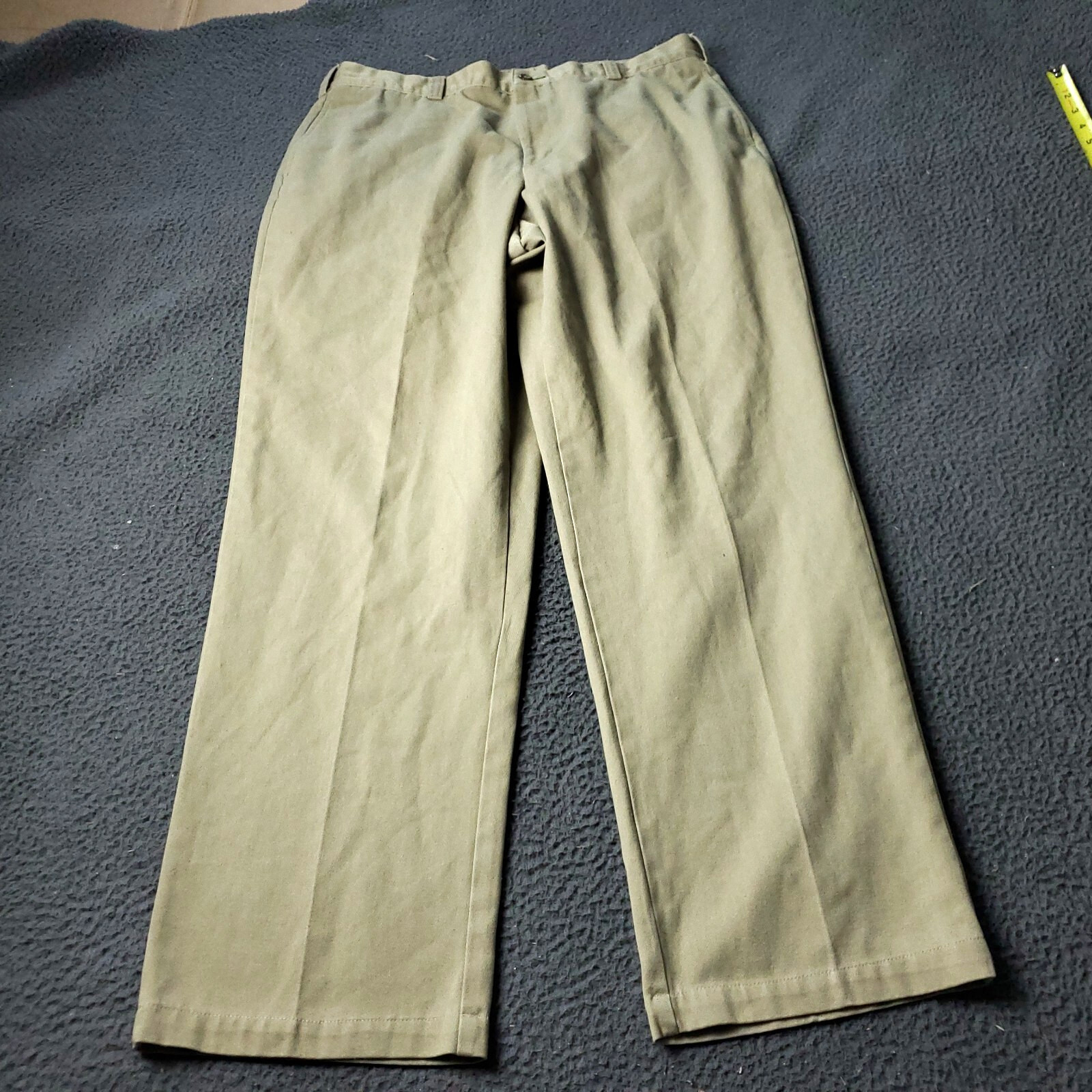 VINTAGE 90s Tommy Hilfiger Pants Mens 36 x32 Khaki Chino Tan Beige Cotton Golf