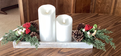 Luminara Set of 2 ~ 4.5'' & 6.5'' Gift Boxed WHITE Flameless Candles ~ New FREE SH
