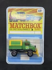 Vintage Lesney Matchbox Custom BP Exploration Unimog Plough Restored Blister Pk