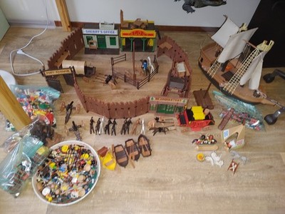 Vintage Playmobil 80's: Fort Randall, indians & pirate ship