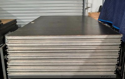 Lot of 6 Wenger Versalite 4'x8' Portable Aluminum Stage Riser Platforms NO LEGS