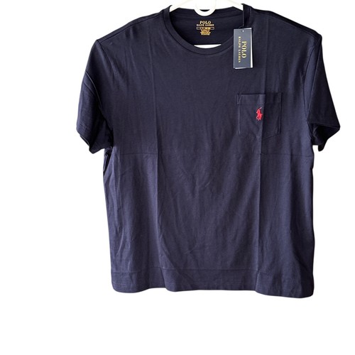 Polo Ralph Lauren taschino t shirt uomo taglia large blu navy manica corta nuova - Foto 2 di 12