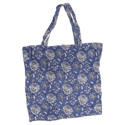 Natura, Stoffbeutel, Unisex (Erwachsene), Baumwolle, Blau/Weiß, 40, 11 #NTD
