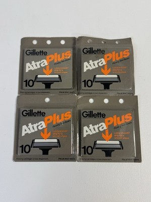 (4) Original Gillette Altra Plus Razor Refill Cartridge Packs 10/Pk = 40 Total