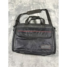 Targus Unisex Laptop Messenger Bag 16x12 Black Nylon Padded Shoulder Strap