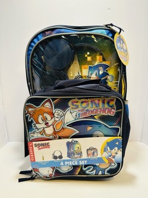 Sonic the Hedgehog 4-Piece Backpack Set W/ Lunch Bag, Headphones & Dangle-Tag