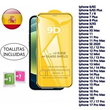 Protector Pantalla Templado Para iPhone 6 7 11 12 13 14 15 16 17 e Pro X XR Max