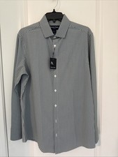 NWT Mizzen Main Leeward Mens MEDIUM Trim Fit Button Dress Shirt