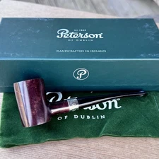 Peterson Aran Smooth Nickel Mounted Poker (701) P-LIP Tobacco Pipe - New