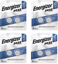 Energizer CR2032 Batteries 3V Lithium Coin Cell - 4 Sets of 2pk USE BY 03/2030