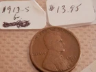 1913-S Lincoln Cent in Good Condition.
