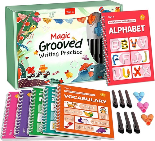 Complete Handwriting Practice Kit for Preschoolers - 6 Reusable Books & Aids - Picture 3 of 11