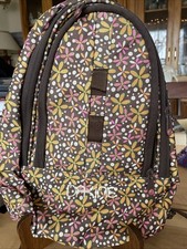 Dakine Mini Flower Backpack Yellow Brown Orange Pink. Adjustable Straps