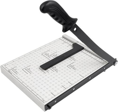 Guillotine Paper Cutter, 12 Inch Heavy Duty Guillotine, 12 12Inch, White  - Picture 1 of 7