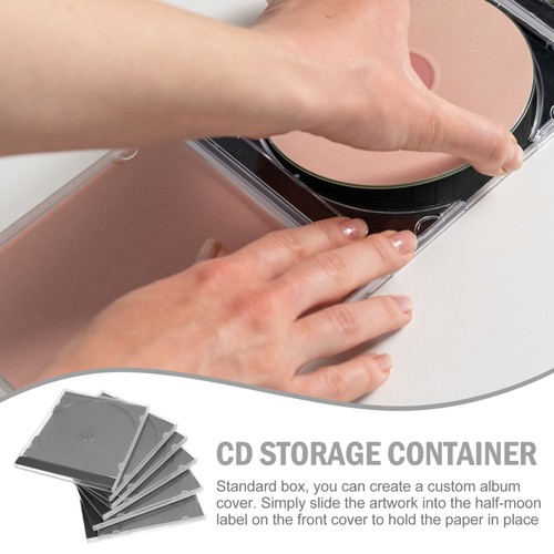 6pcs Disc Protective Shell Standard DVD Case Portable CD Storage Organizer Box - Afbeelding 6 van 12