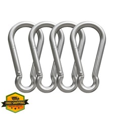 Bubblythe M5 Carabiner Clips 4 Pcs Steel