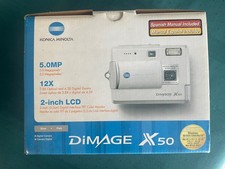 Konica Minolta DiMAGE X50 5.0MP Digital Camera - Silver WORKS GREAT